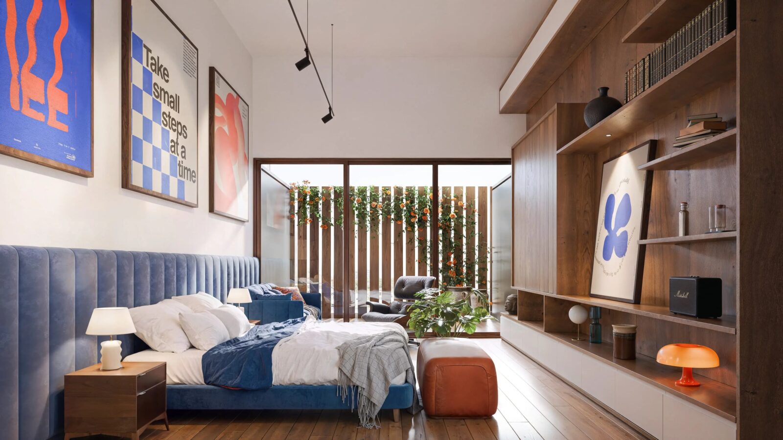 Ložnice s přístupem na balkon