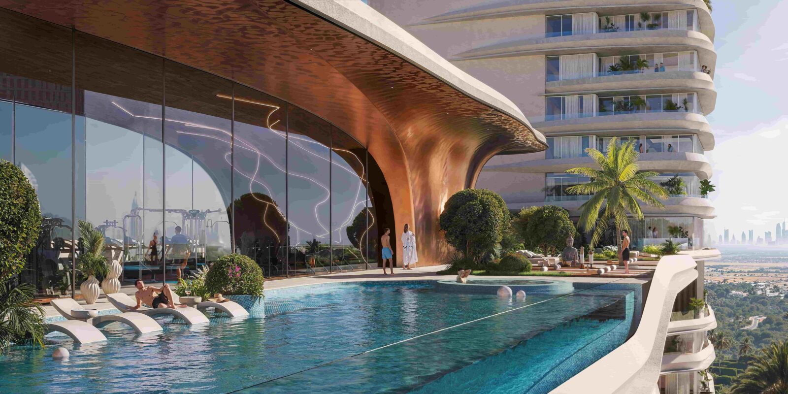 Bazénová paluba a wellness zóna